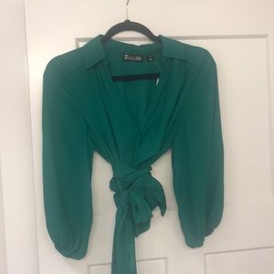 Brand New Gorgeous Sheer Green Top